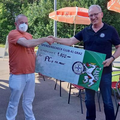 Spende über 1.000,- Euro durch den Club 41 Graz